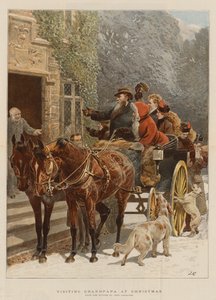 زيارة الجد في عيد الميلاد (chromolitho)